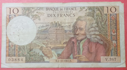 Banconota francia franchi - banconota,