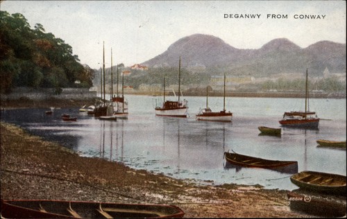 Deganwy from conway cartolina - from,